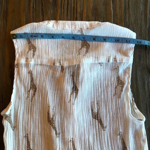𝅺Zac & Rachel Giraffe Tie Front Sleeveless Blouse - Picture 8 of 10